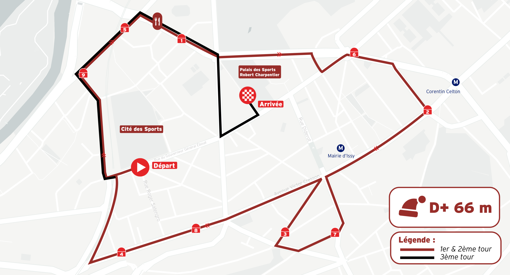 Les 10K Performance 3 Corrida Des Peres Noel Dissy Les Moulineaux Parcours 10km